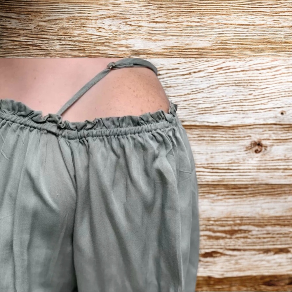 Womens 1X Plus Size Super Soft Sage Romper New - Picture 6 of 8